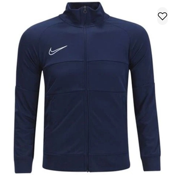 NIKE Dri-FIT Sports Soccer/Football Jacket Navy Blue Dark Blue Zip Pockets M - Picture 1 of 16